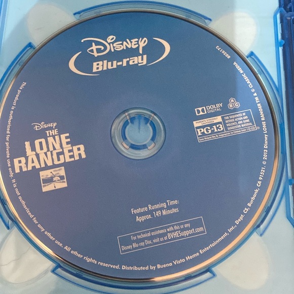 Blu-Ray & DVD- “The Lone Ranger” with Johnny Depp -PG13 - Picture 3 of 3